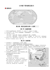 新人教版2018七年级下册地理复习提纲(最新)