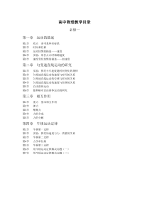 高中物理教学目录