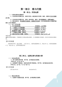 四年级下册数学总复习资料