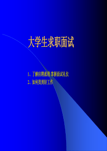 大学生求职面试技巧20140516