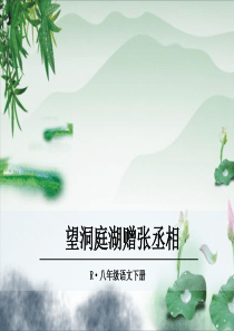 人教版八年级下册语文教学课件ppt4望洞庭湖赠张丞相