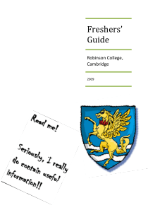 看看剑桥大学学生会的新生手册-大一学生必读-Robinson--Cambridge----Fresh