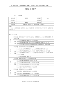 房地产公司部门岗位说明书(DOC 24页)