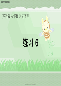 苏教版六年级语文下册练习 6