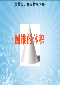 苏教版六年下《圆锥的体积》ppt课件(1)