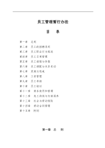 XX公司员工管理暂行办法