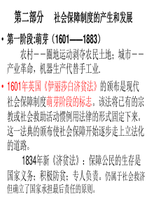 社会保障制度的产生