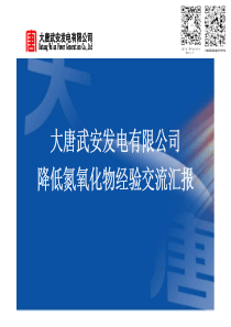大唐武安发电有限公司降低氮氧化物经验交流汇报
