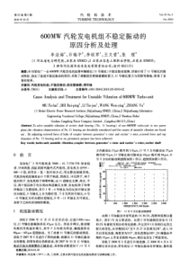 600MW汽轮发电机组不稳定振动的原因分析及处理