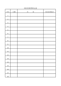 项目经理带班记录表