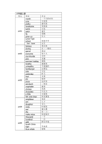 深圳小学六年级英语单词表汇总