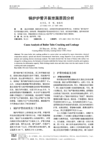 锅炉炉管开裂泄漏原因分析