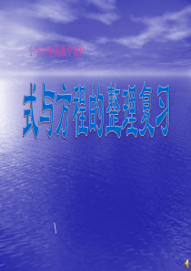 2017《式与方程的整理与复习》ppt课件