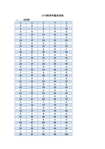 大气物理学题库-答案
