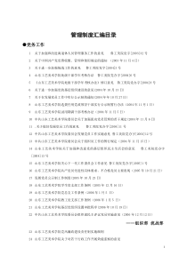 管理制度汇编目录