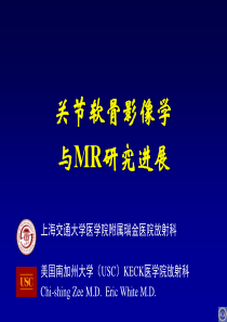 骨关节炎影像学与MR进展