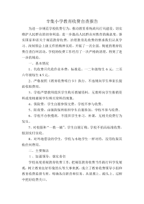 小学教育收费自查报告