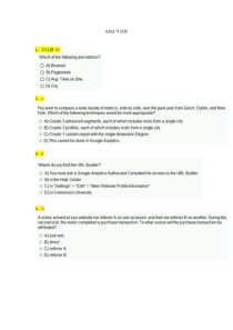 Google-Analytics-Individual-Qualification认证考试题及答案