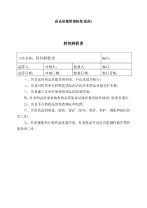 药品质量管理制度(医院)