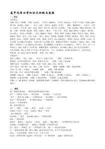 高中化学知识点归纳与总结