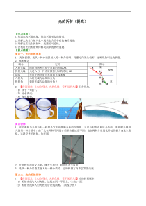 初中八年级物理上册光的折射提高知识讲解