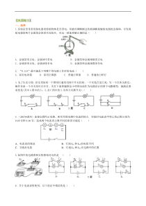 初中九年级物理总复习电流和电路基础巩固练习