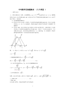 中考数学压轴题集训