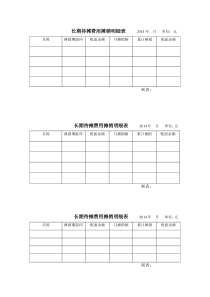 长期待摊费用摊销明细表------2014年--月---单位