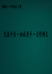 2020部编版六年级语文下册交流平台初试身手习作例文精品课件