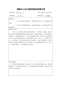 白雪公主表演游戏观察记录