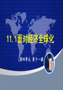 高中政治必修一-11.1面对经济全球化