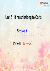 初三英语九年级Unit 5 It must belong to Carla.