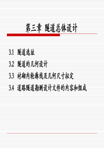 第三章--隧道总体设计