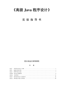 高级Java程序设计实验指导书