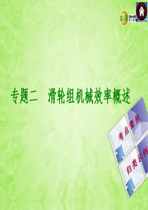 (安徽专版)2014中考物理复习方案-专题精讲-专题2-滑轮组机械效率概述(考点聚焦+归类示例)课件