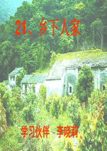 人教版四年级语文下册PPT课件21、乡下人家