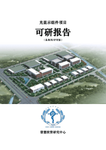光显示组件项目可研报告备案用(评审版)