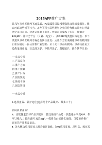 2015APP推广方案