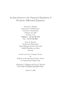 An algorithmic introduction to numerical simulatio