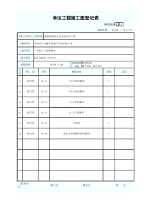 单位工程竣工图登记表GD220110-001