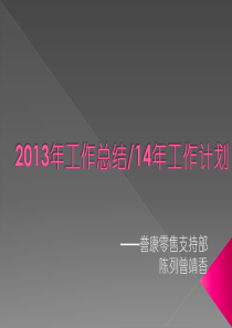 靖香2013年工作总结14年工作计划