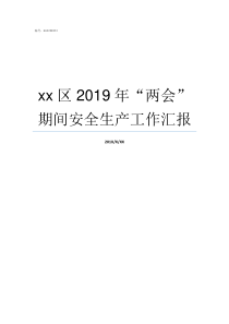 xx区2019年两会期间安全生产工作汇报2019ge