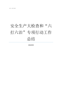 安全生产大检查和六打六治专项行动工作总结