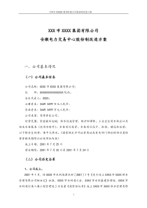 最新版安徽电力交易中心股份制改造方案