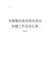 乡镇整改落实四风突出问题工作总结汇报