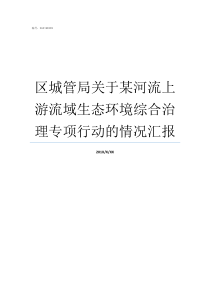 区城管局关于某河流上游流域生态环境综合治理专项行动的情况汇报经开区城管局