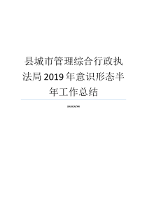 县城市管理综合行政执法局2019年意识形态半年工作总结城市管理行政执法局