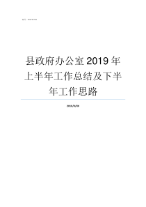 县政府办公室2019年上半年工作总结及下半年工作思路2019沂水县政府办公室分工