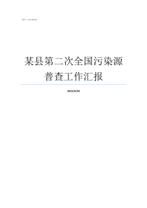 某县第二次全国污染源普查工作汇报