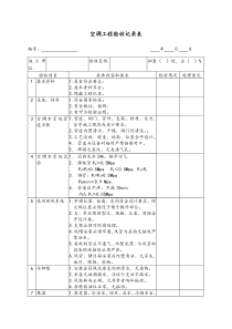 空调工程验收记录表